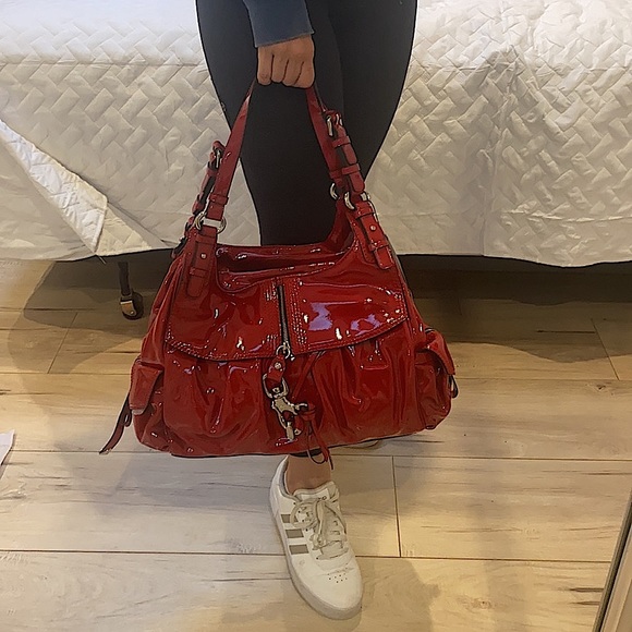 FRANCESCO BIASIA LEATHER PURSE/ metallic red
